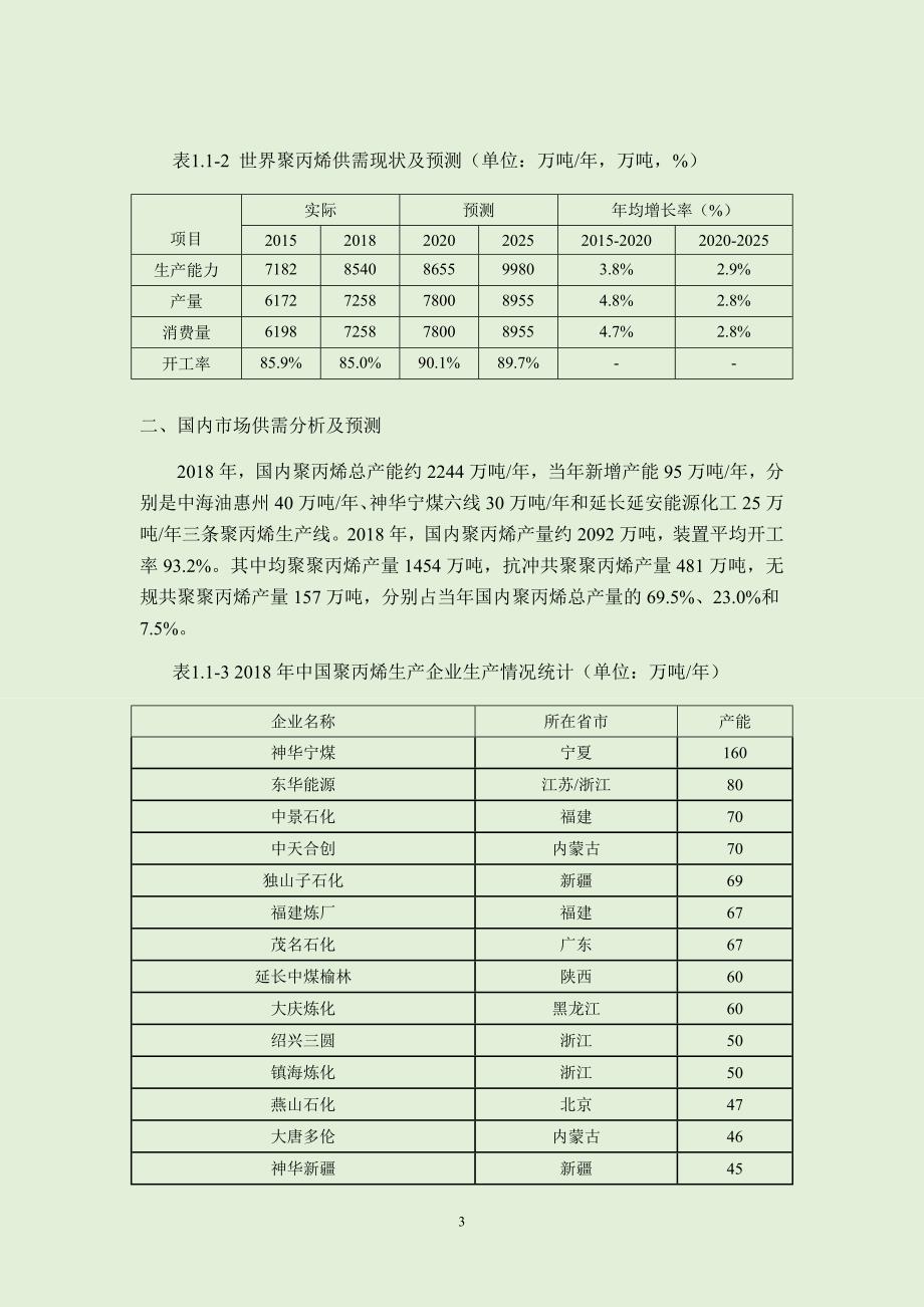 聚丙烯国内外市场分析报告2019_第3页