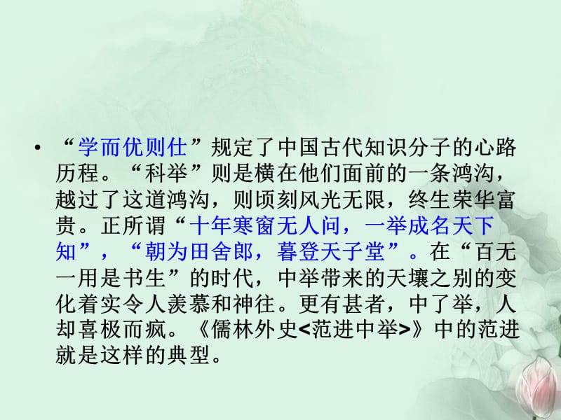 云南省德宏州梁河县一中高二语文《儒林外使》课件 人教_第3页