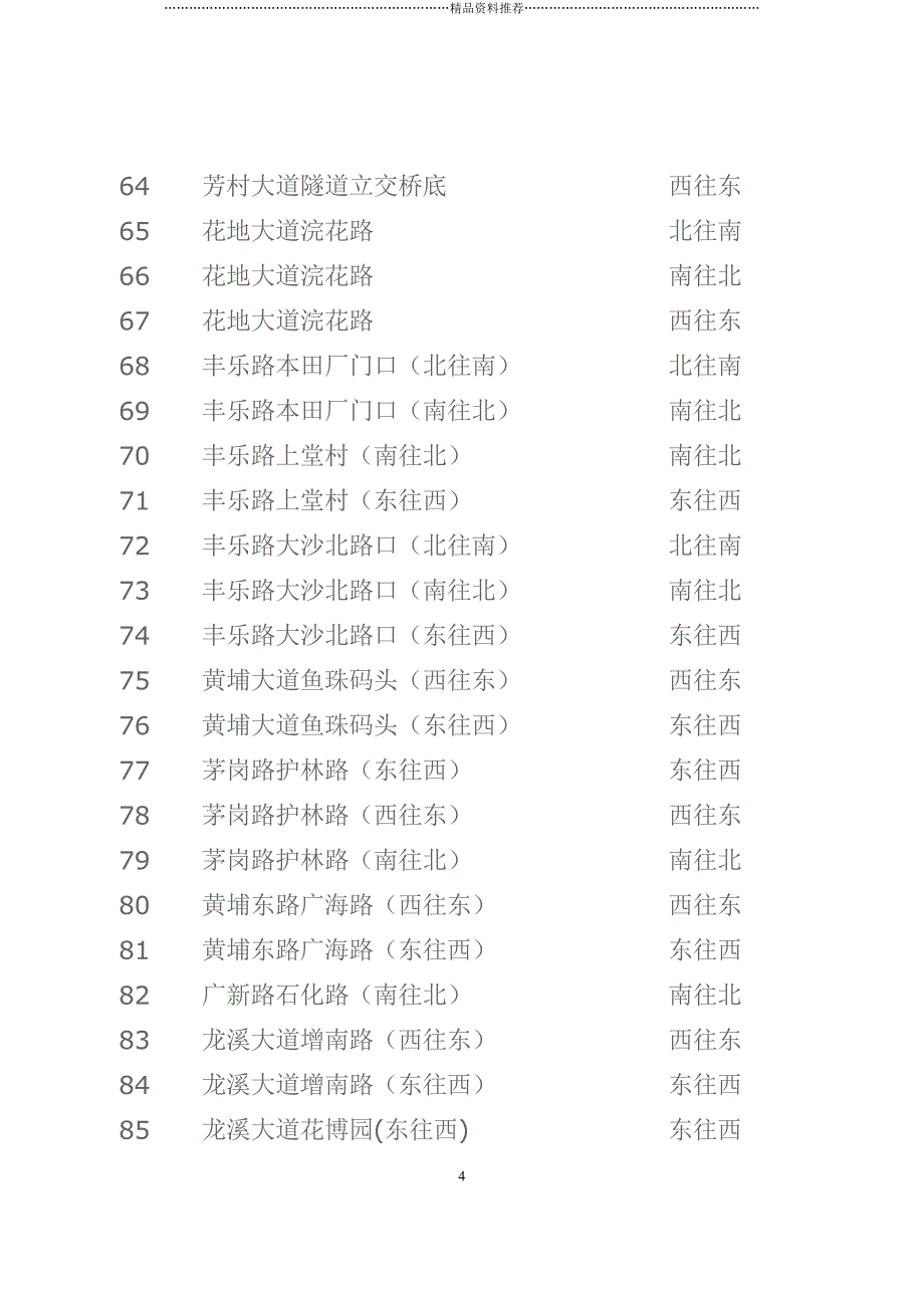 广州市最新电子警察分布点(XXXX12)精编版_第4页