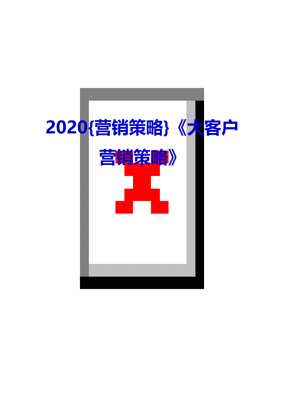 2020{营销策略}《大客户营销策略》_第1页