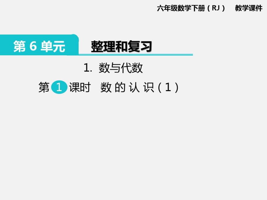 六年级数学下册(RJ)教学课件数与代数第1课时数的认识(1)_第1页