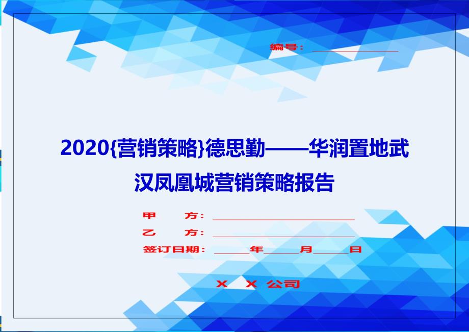 2020{营销策略}德思勤——华润置地武汉凤凰城营销策略报告_第1页