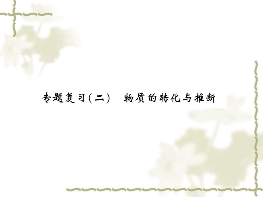 河南省秋九级化学下册 专题复习（二）习题课件 （新）新人教版_第1页