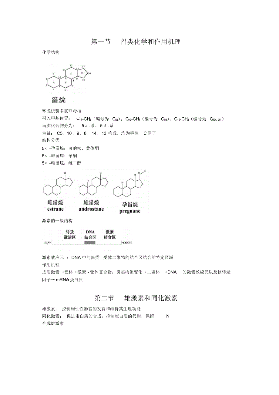 药综备考药物化学知识点性激素和肾上腺皮质激素_第1页