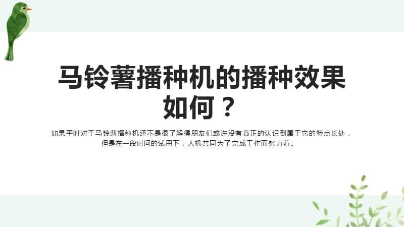 马铃薯播种机的播种效果如何？_第5页