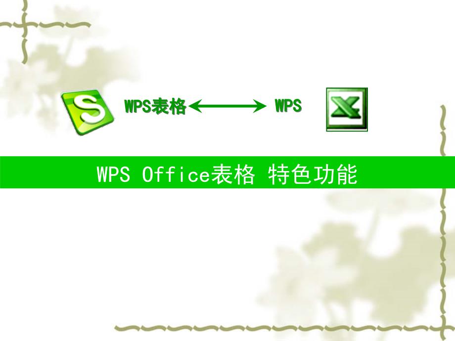 WPS表格的操作技巧精讲课件_第1页