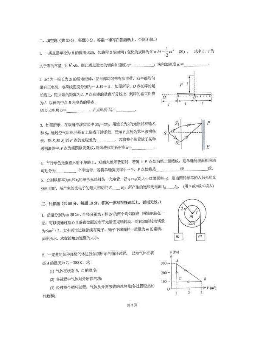 (NEW)河北工业大学理学院713普通物理学历年考研真题汇编_第5页