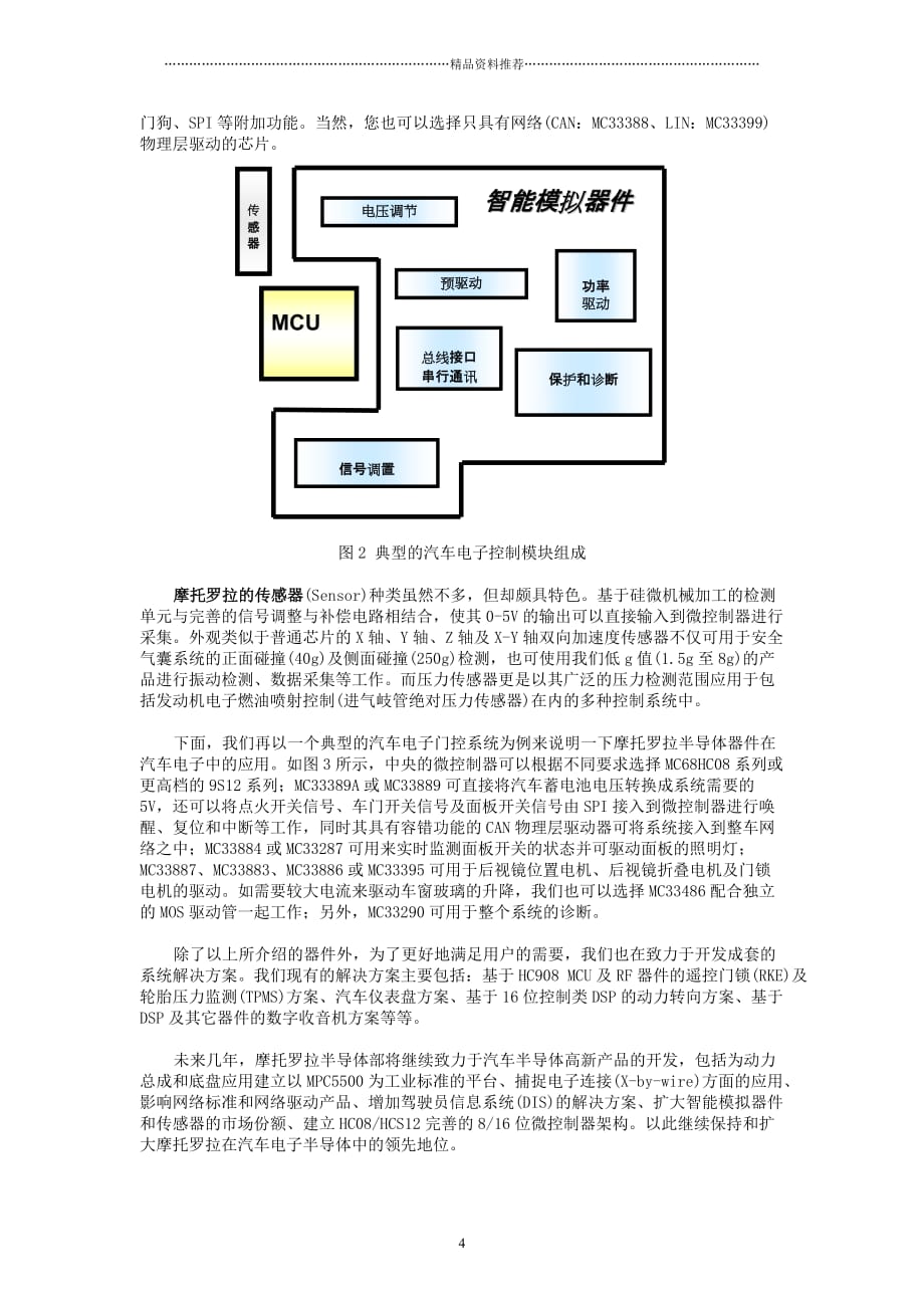 摩托罗拉半导体器件在汽车电子中的应用精编版_第4页