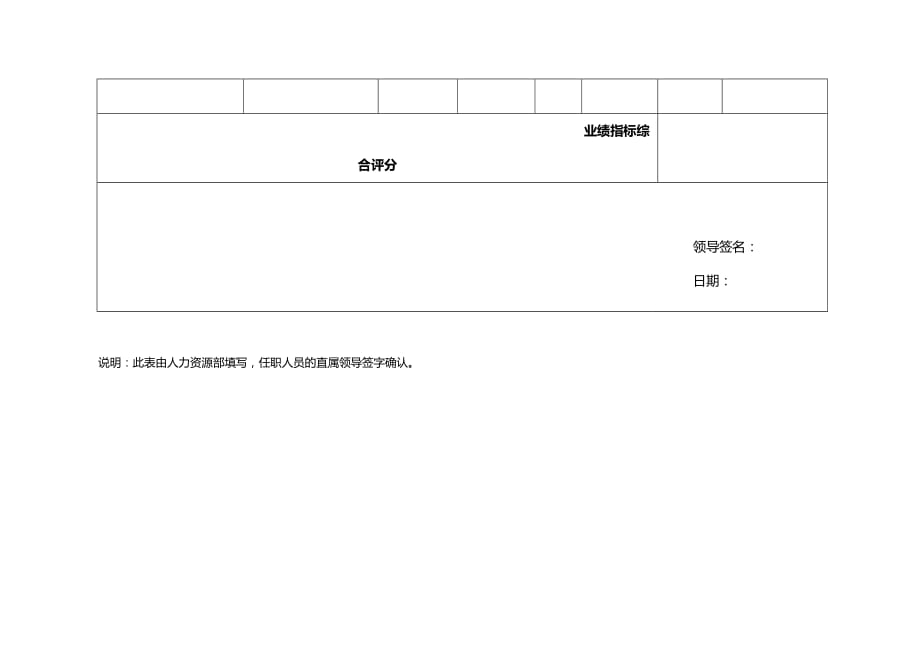 2020{销售管理}附录XXXX公司业绩打分表_第3页