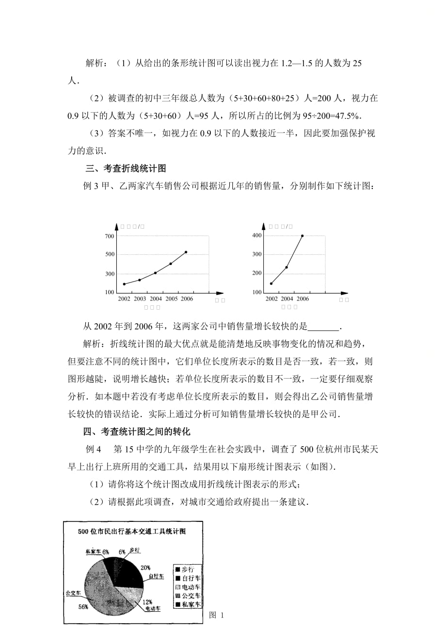 新青岛版七年级数学上册第四章延伸拓展：统计图考题面面观_第2页