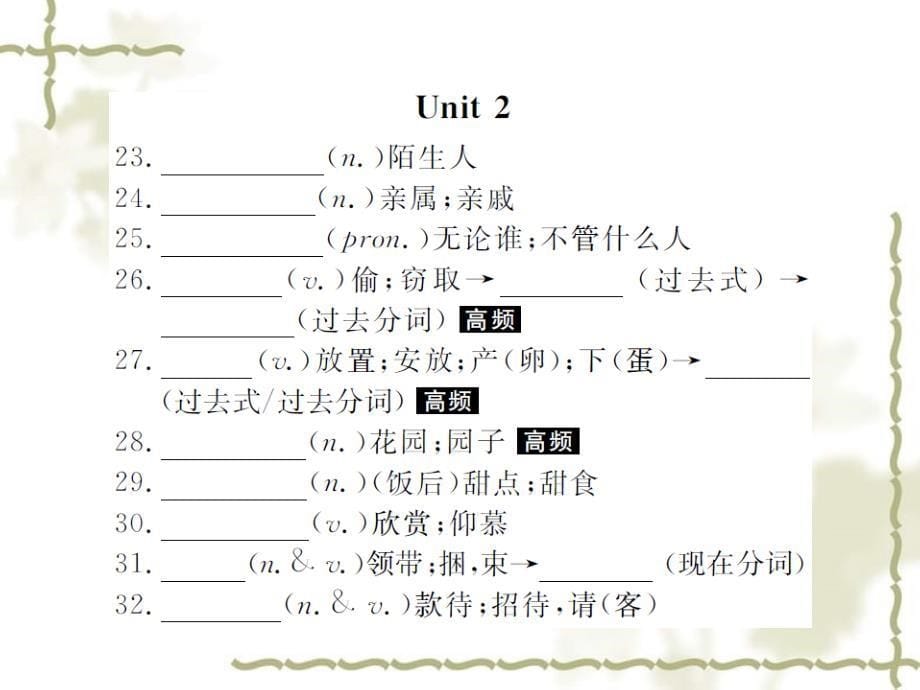 山东省菏泽市2019中考英语总复习第一部分系统复习成绩基石九全第17讲Unit12课件20190328321_第5页