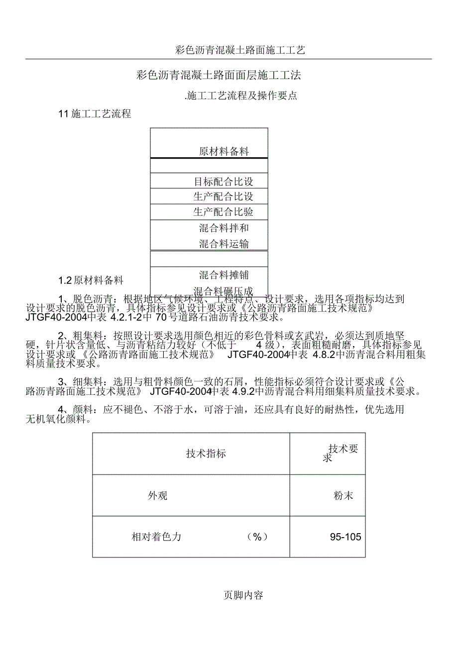 彩色沥青混凝土路面面层施工工法_第1页