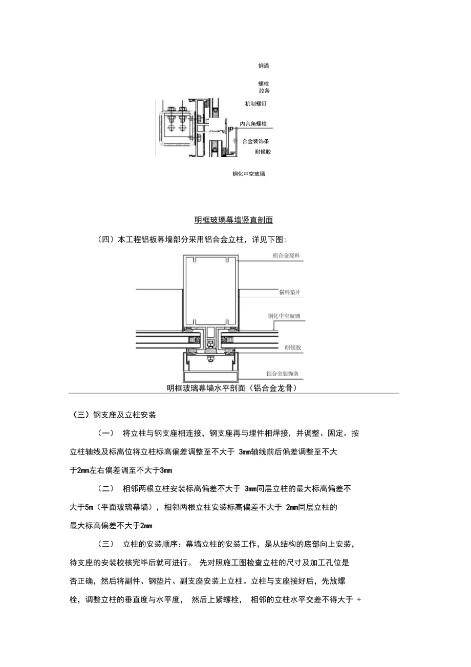 202X年Z明框玻璃幕墙安装施工方法_第2页