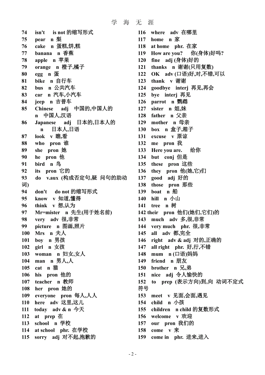 2020中考必考必备英语词汇表（2020年7月整理）.pdf_第2页