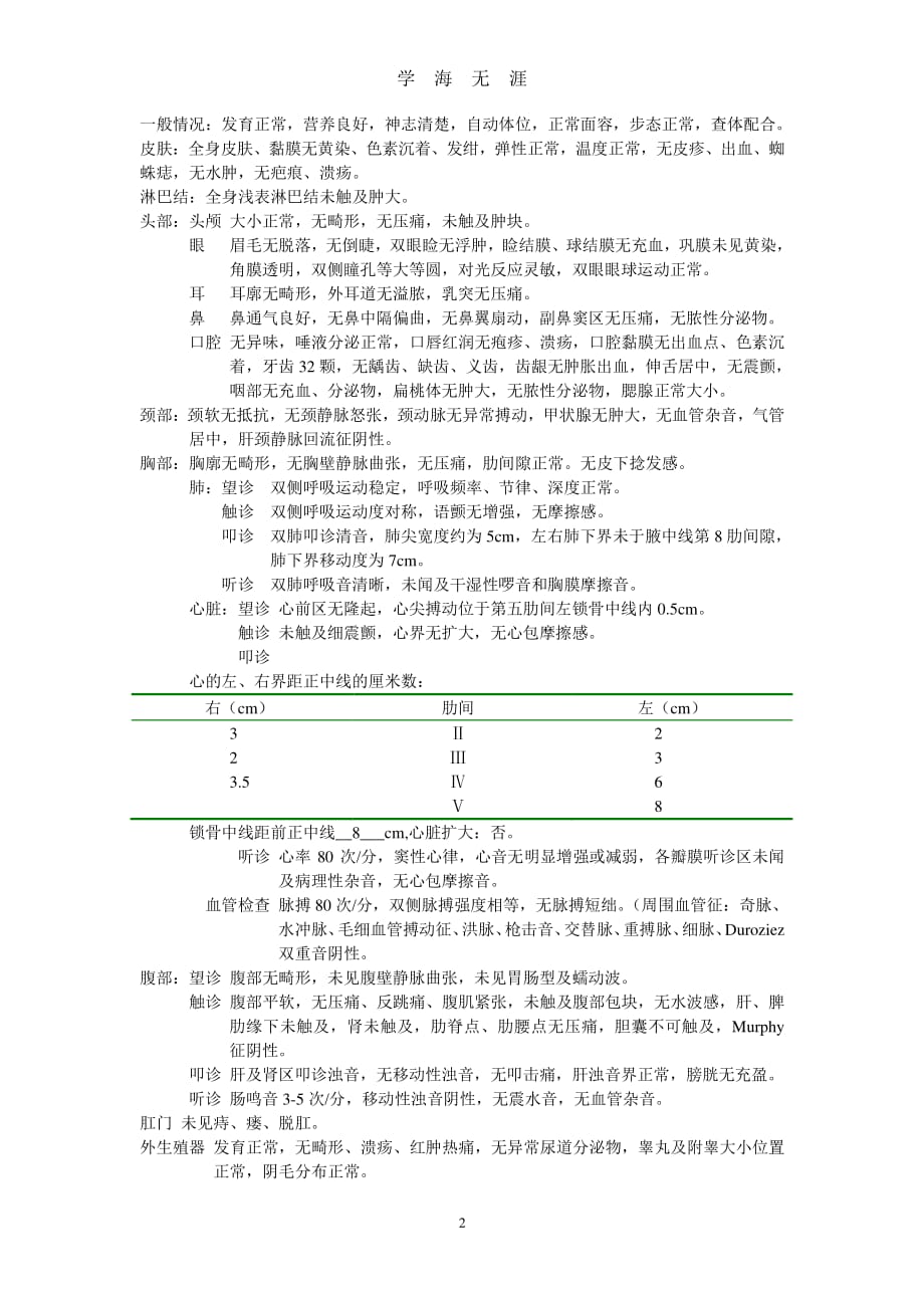 完整住院病历范文（2020年7月整理）.pdf_第2页