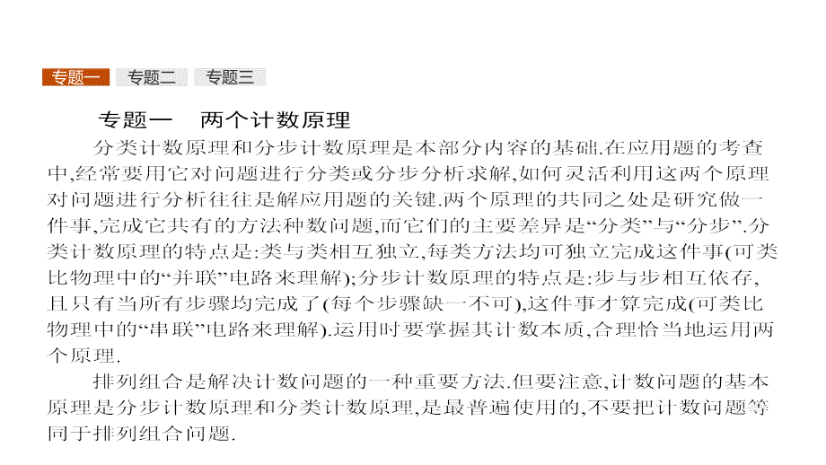 高二数学人教A选修23课件第一章计数原理本章整合_第3页