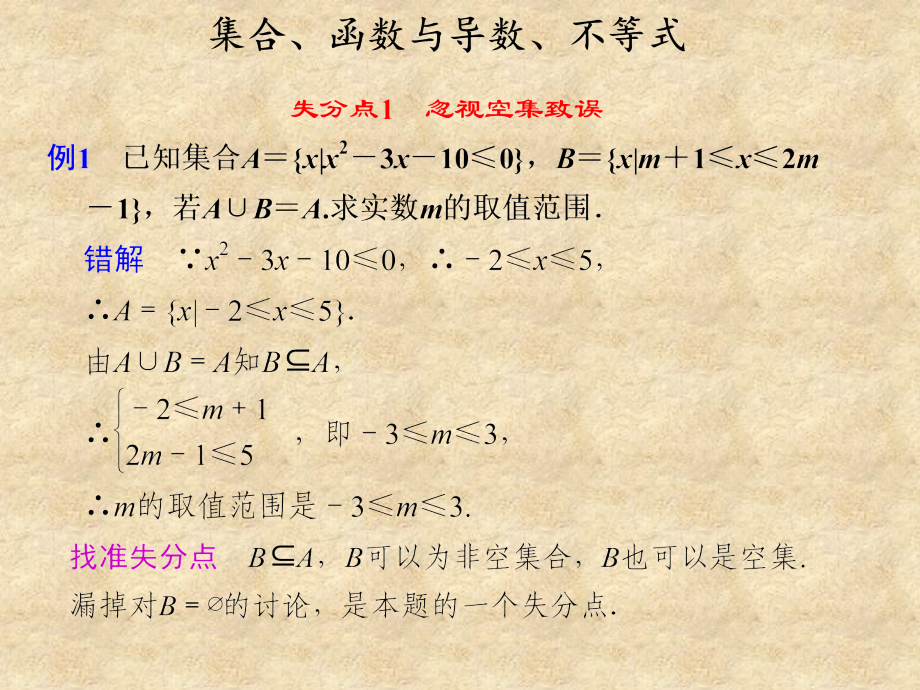 【步步高】高考数学 二轮专题复习 专题10第1讲 找准高考33个易失分点课件_第2页