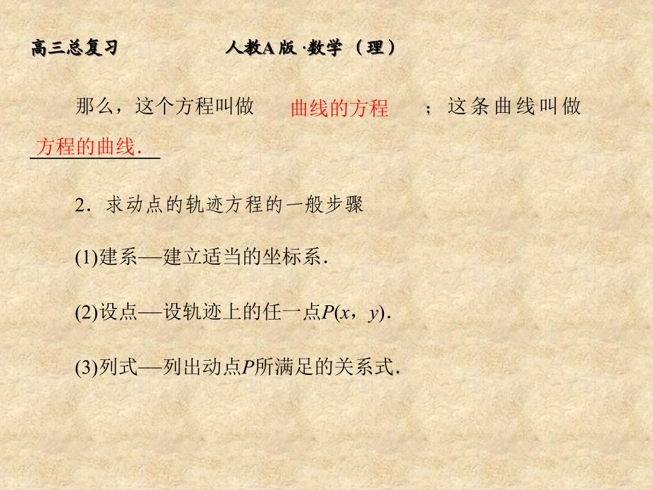 【全套解析】高三数学一轮复习 85 曲线与方程课件 （理） 新人教版A_第4页