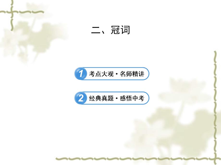 山东省泰安市新城实验中学中考英语 冠词复习课件3_第1页