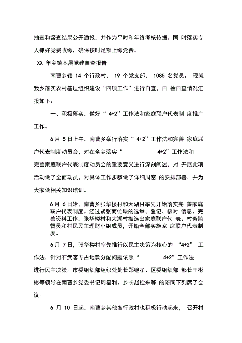 202X年乡镇基层党建自查报告_第4页