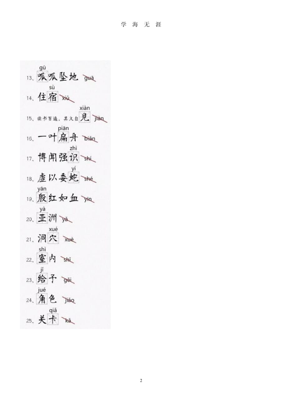 中考常考的116个汉字（2020年7月整理）.pdf_第2页