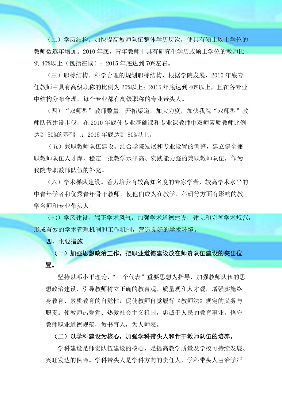 潍坊工商职业学院师资队伍建设规划20112015_第4页