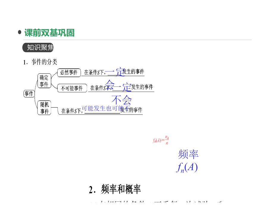 高考数学全国理科一轮复习课件第58讲随机事件的概率与古典概型_第3页