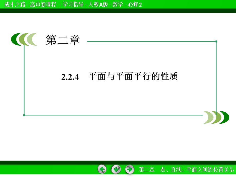 《成才之路》高一数学（人教A版）必修课件：--平面与平面平行的性质_第4页