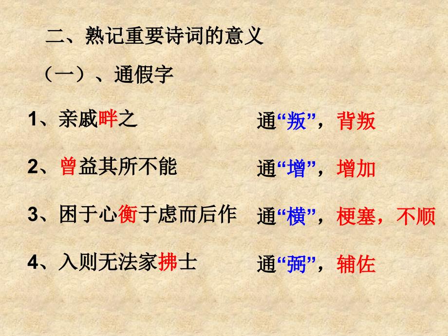 山东省高密市银鹰九级语文下册 18 孟子两章复习课件 新人教版_第2页