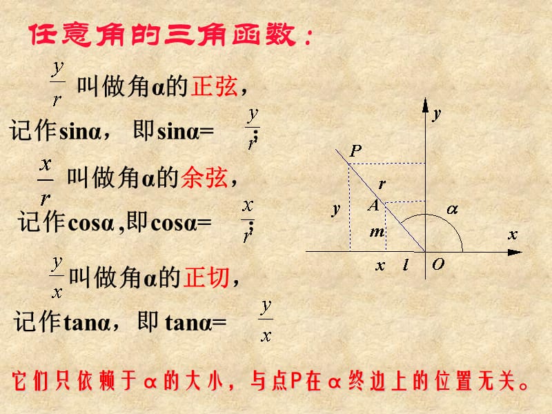 高中数学 1.2.1 三角函数的定义1课件 新人教版B必修4_第5页