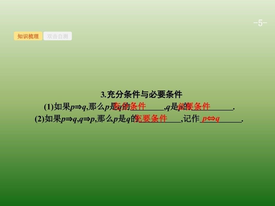 高中数学人教A浙江一轮参考课件12命题及其关系充分条件与必要条件_第5页