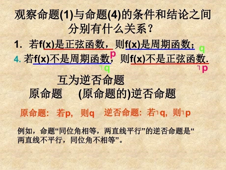 福建省高中数学 1.1.2四种命题课件 新人教版A选修21_第5页