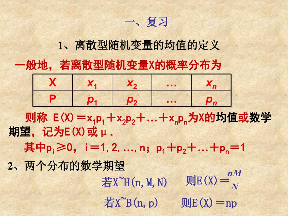 高中数学 2.3.2《离散型随机变量的方差》课件 新人教版B选修23_第2页