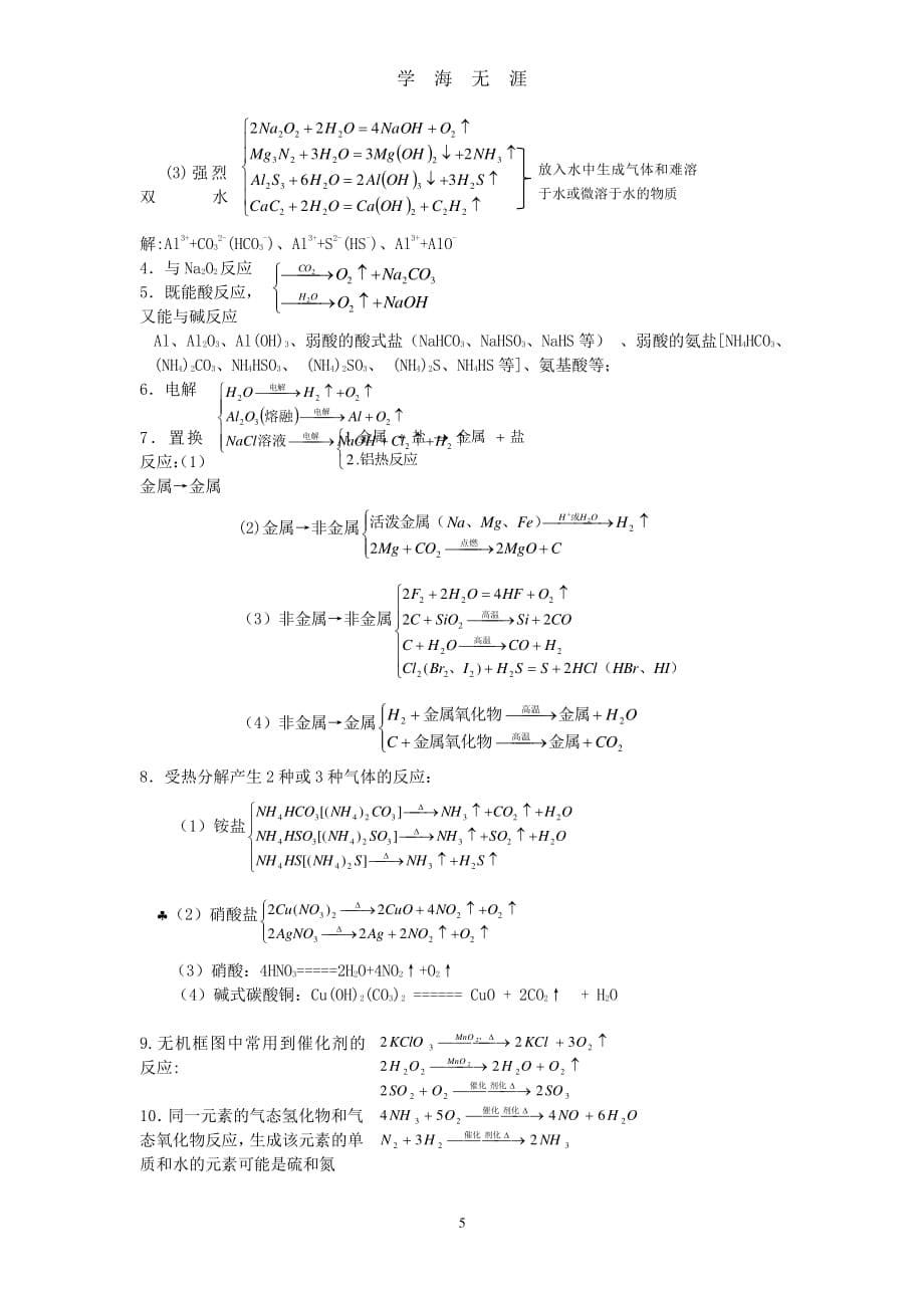 高中化学无机推断题小结（2020年7月整理）.pdf_第5页