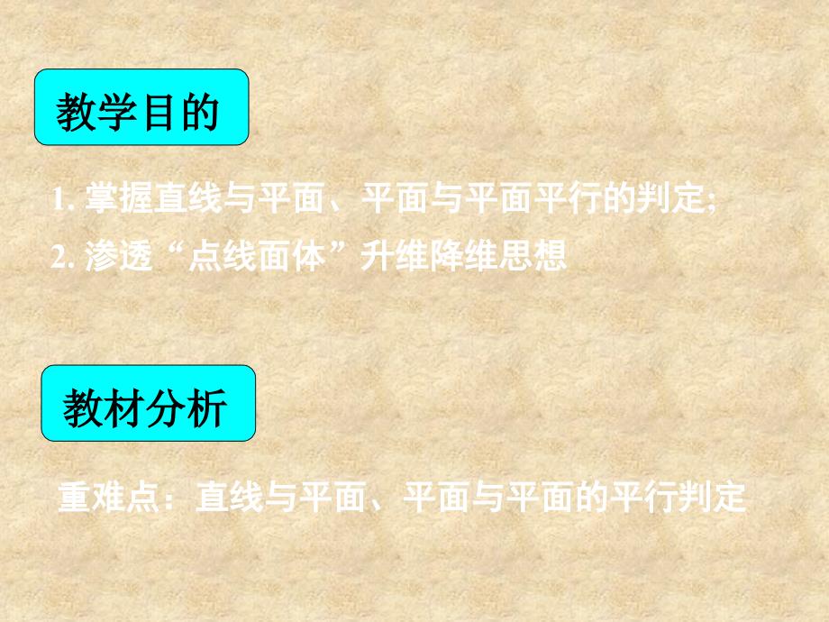 湖南省高中数学 2.2.1直线与平面平行的判定 平面与平面平行的判定课件 新人教版A必修2_第2页