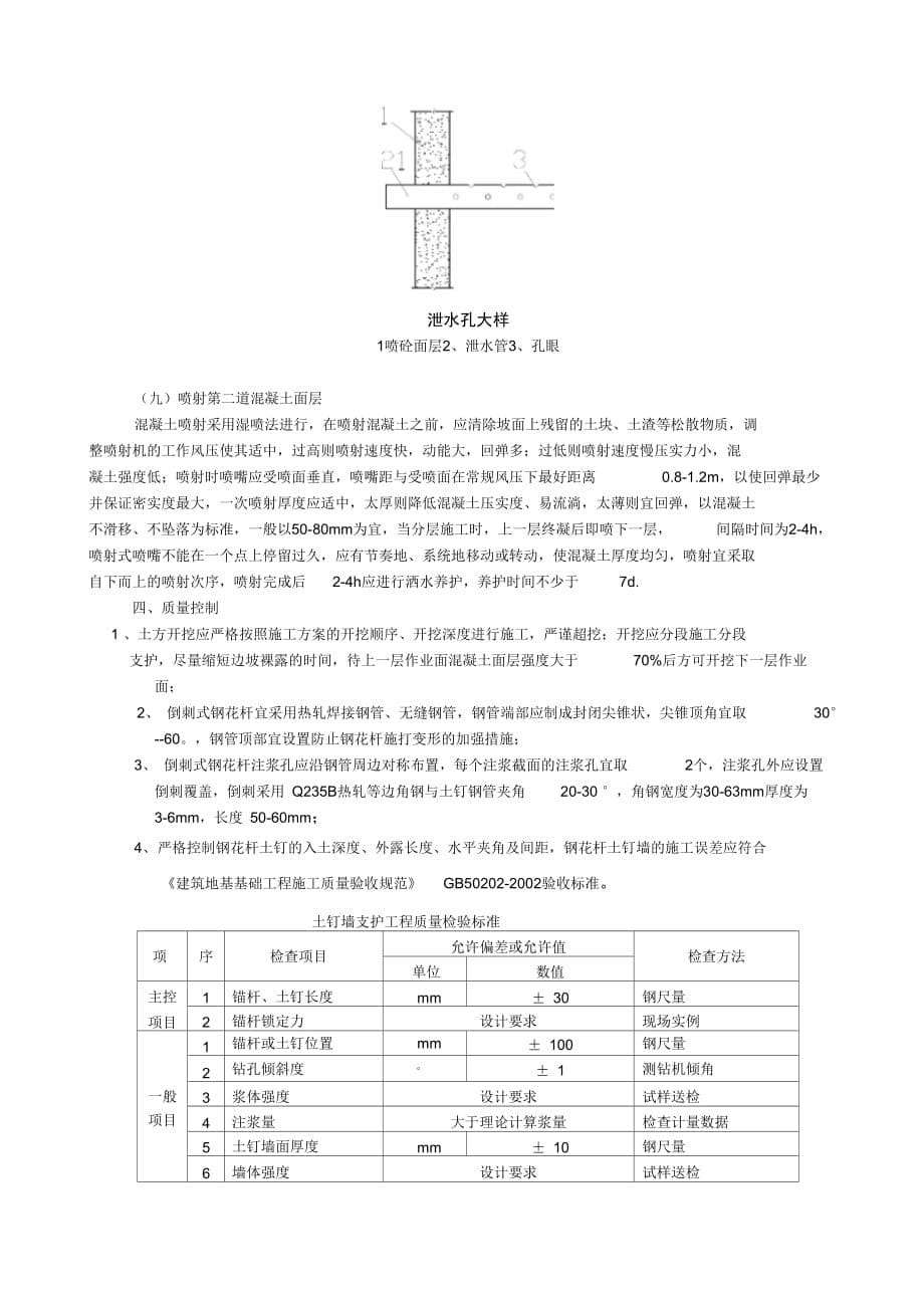 202X年倒刺式钢花杆土钉墙施工工艺及质量标准_第5页