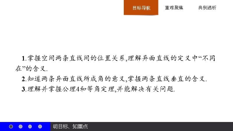 高中数学福建人教A必修2课件2.1.2空间中直线与直线之间的位置关系_第2页