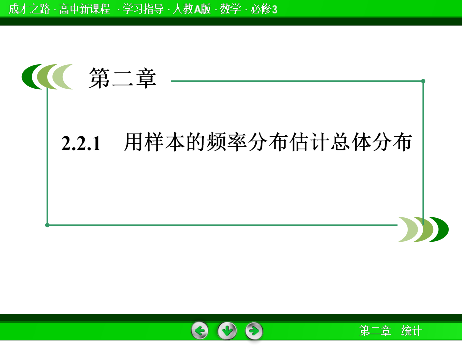 《成才之路》高一数学（人教A版）必修课件：--用样本的频率分布估计总体分布_第4页