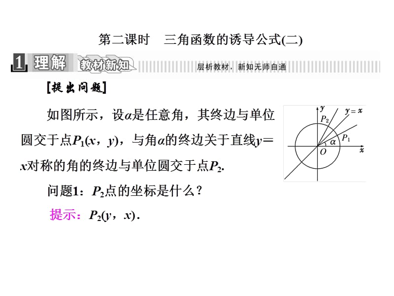 高中数学人教必修四课件第一章13第二课时三角函数的诱导公式二_第1页