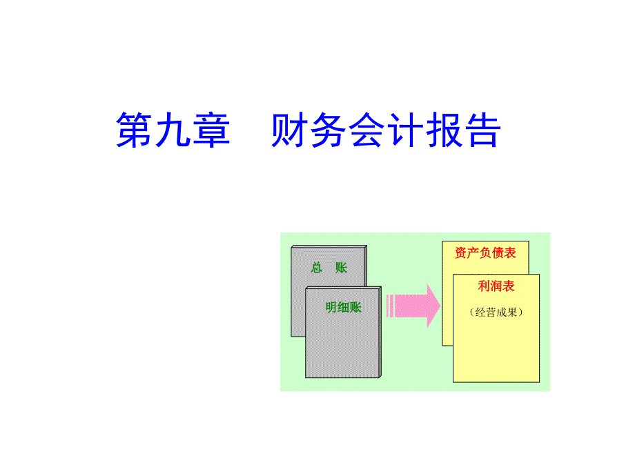 第九章财务会计报告会计学原理-西南财大课件_第1页