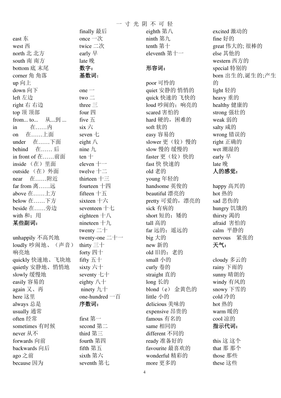 外研版 初中英语单词分类七年级（2020年8月整理）.pdf_第4页