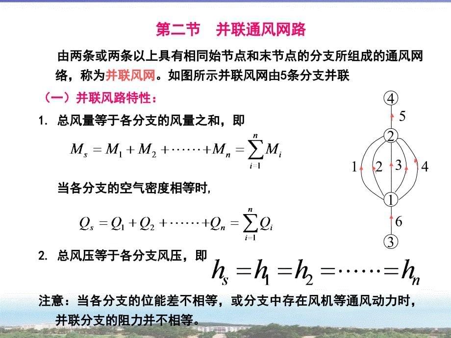 {冶金行业管理}采矿讲义第四章矿井风流的自然分配_第5页