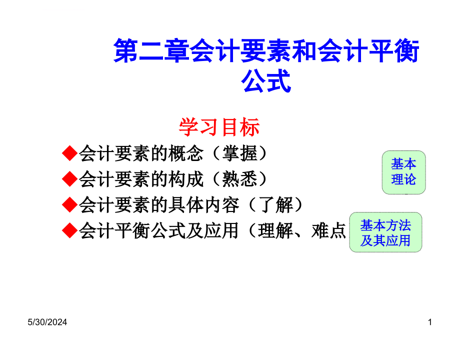 第二章 会计要素与会计平衡公式课件_第1页