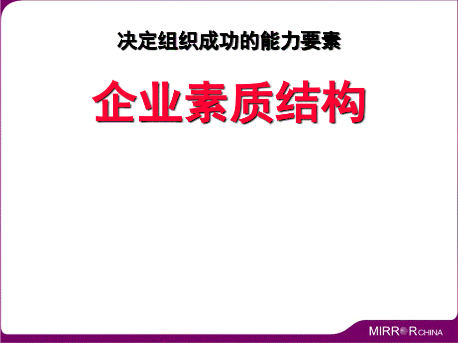 {企业组织设计}决定组织成功的能力要素讲义_第1页