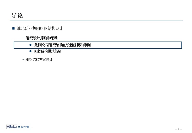 {冶金行业管理}绝对经典矿业集团总部组织结构设计报告某咨询_第2页