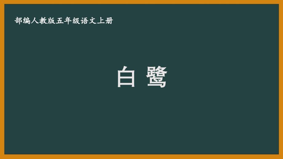 扬州某校部编版五年级语文上册《1白鹭》优秀PPT课件_第1页