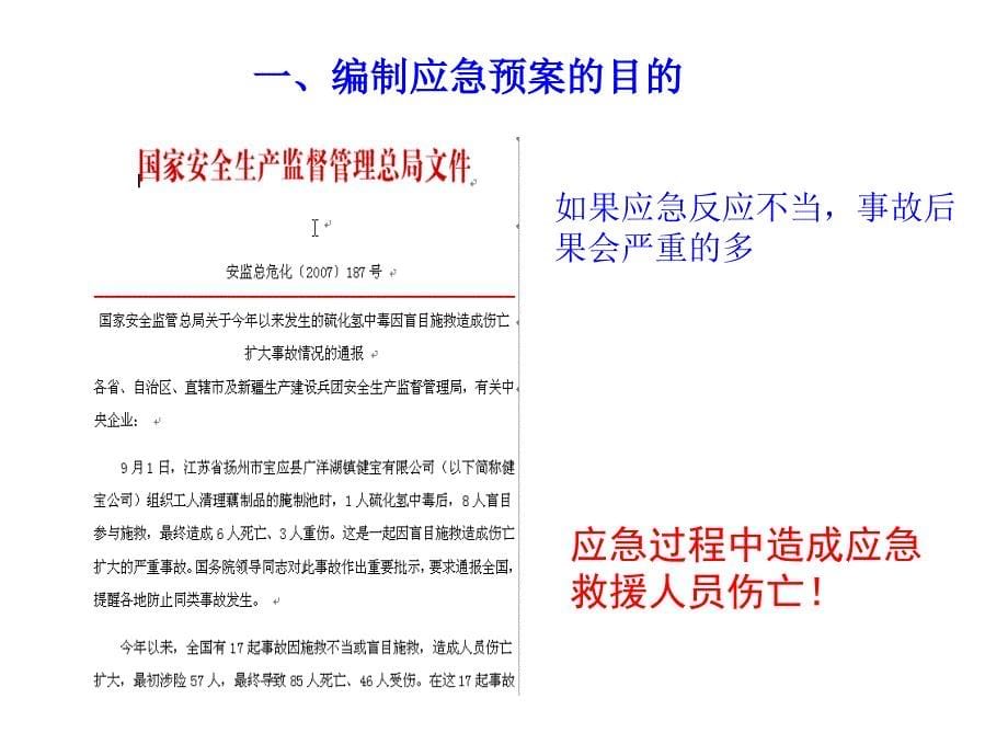 {企业应急预案}各个部门应急预案编制的概述_第5页