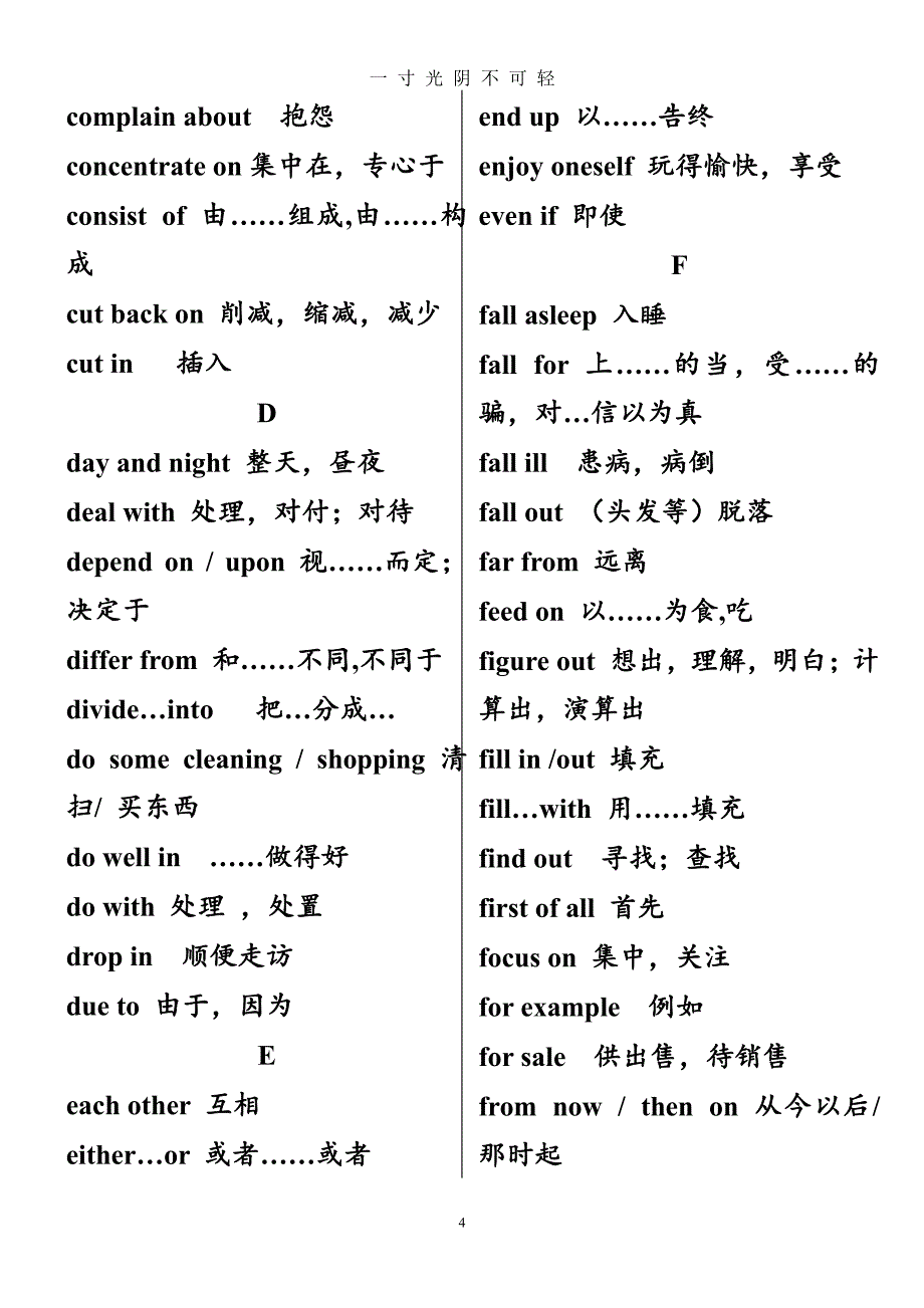 普通高中学业水平考试英语考试大纲词汇（整理）.pdf_第4页