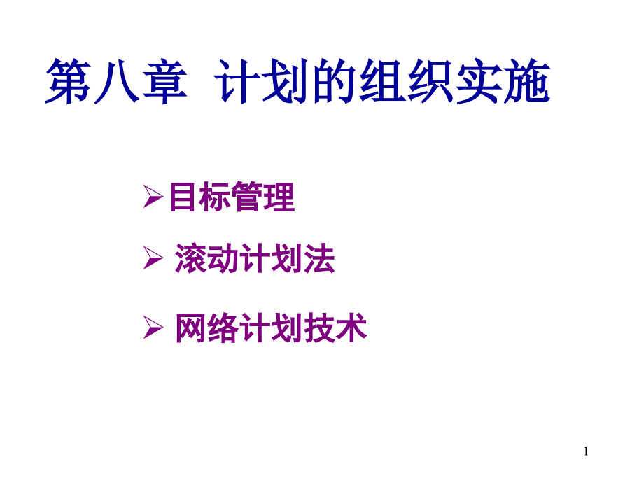 {企业组织设计}计划的组织实施讲义PPT39页_第1页