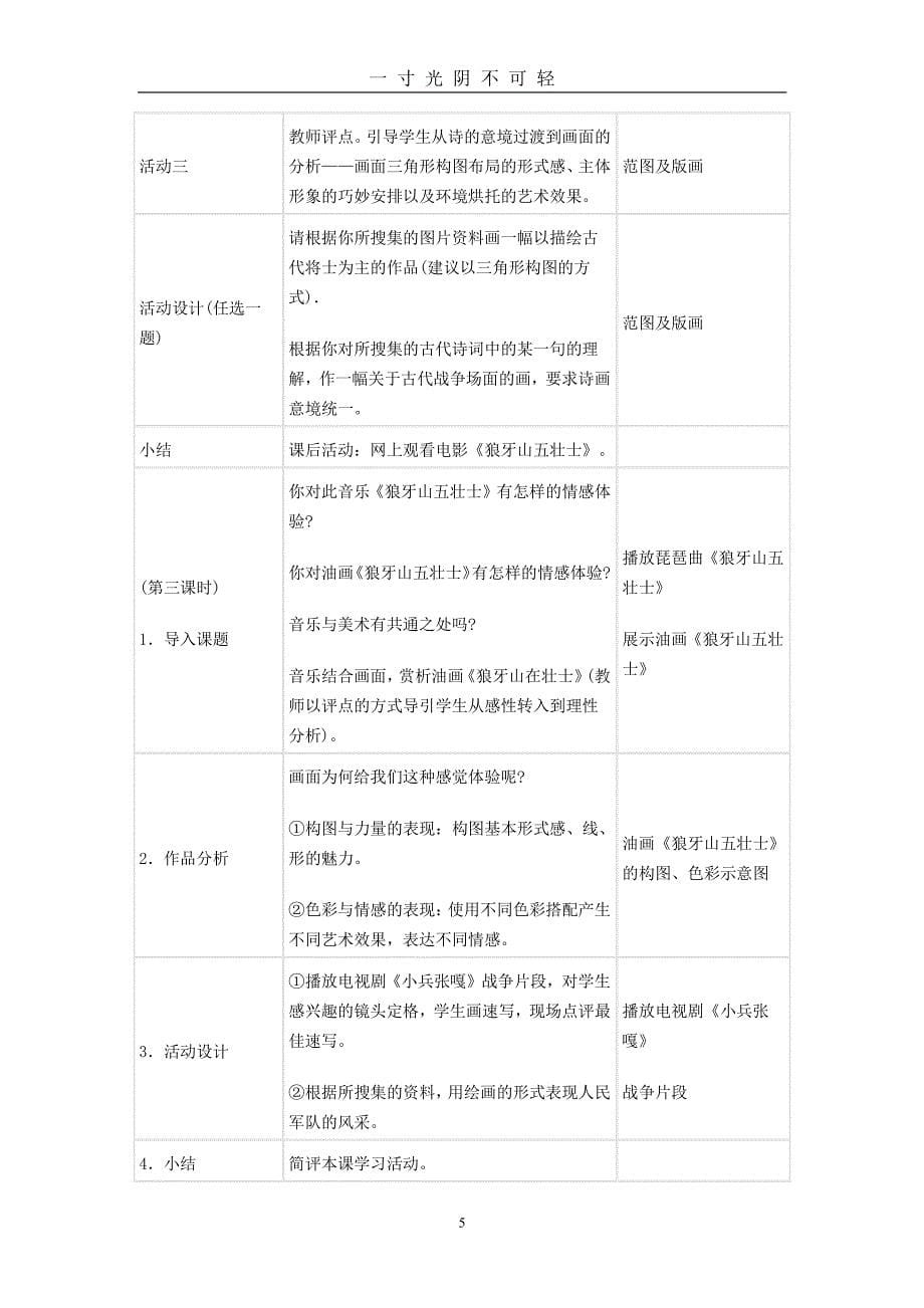 湘教版初中美术九年级下册全册教案（2020年8月整理）.pdf_第5页